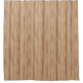 Natural Light Oak Wood Grain Texture Duschvorhang (Vorderseite)