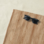 Natural Light Oak Wood Grain Texture Strandtuch (Beispiel)