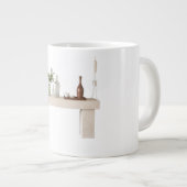 Natural Limestone Console Table Honed Earthy Stone Jumbo-Tasse (Vorderseite Rechts)