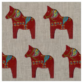 Natural Linen Dala Horse Fabric Stoff (Muster)