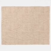Natural Linen Fabric Texture in Warm Beige Fleecedecke (Vorderseite (Horizontal))