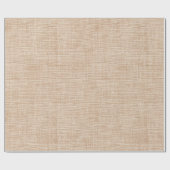 Natural Linen Fabric Texture in Warm Beige Geschenkpapier (Flach)