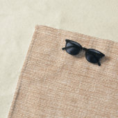 Natural Linen Fabric Texture in Warm Beige Strandtuch (Beispiel)