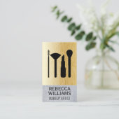 Natural Lines Gold Gradient | Glitzer Makeup Set Visitenkarte (Stehend Vorderseite)