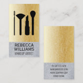 Natural Lines Gold Gradient | Glitzer Makeup Set Visitenkarte (Vorne/Hinten)