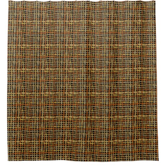 Natural Look Woven Strings Gray Duschvorhang (Vorderseite)