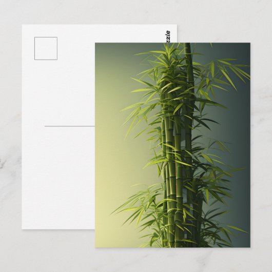 Natural Lucky Bamboo Postkarte (Vorne/Hinten)