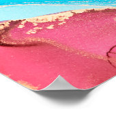 Natural luxury abstract fluid art painting in alco poster (Ecke)