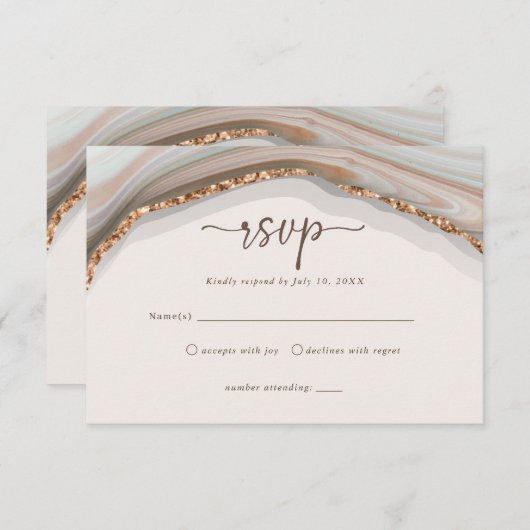 Natural Marble Agate UAWG Enclosure Card Begleitkarte (Vorne/Hinten)