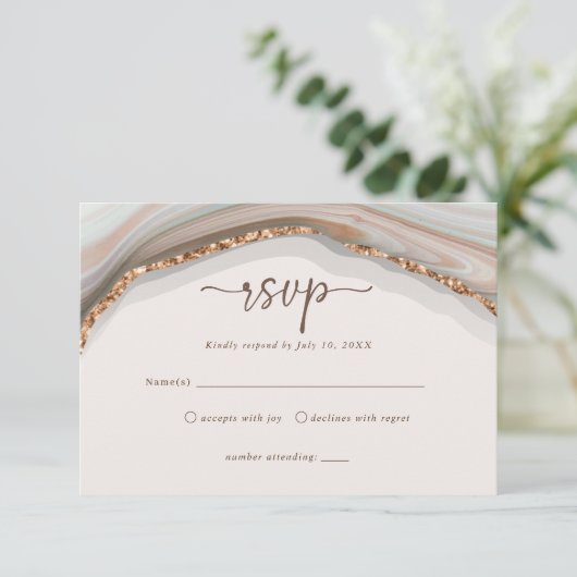 Natural Marble Agate UAWG Enclosure Card Begleitkarte (Stehend Vorderseite)