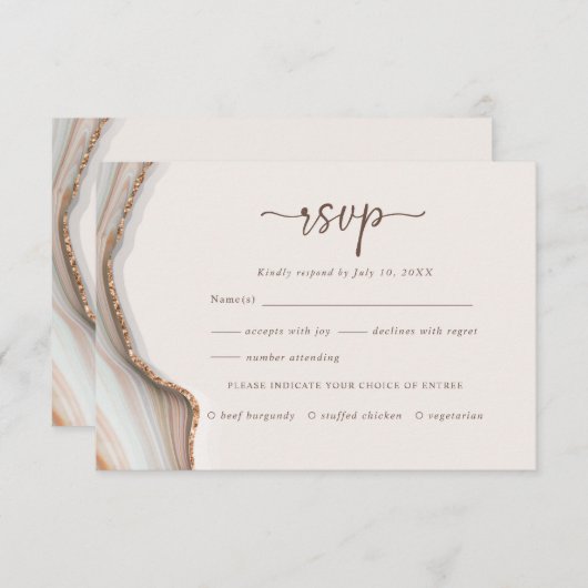 Natural Marble Agate UAWG Enclosure Card Begleitkarte (Vorne/Hinten)