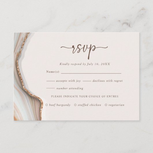 Natural Marble Agate UAWG Enclosure Card Begleitkarte (Vorderseite)