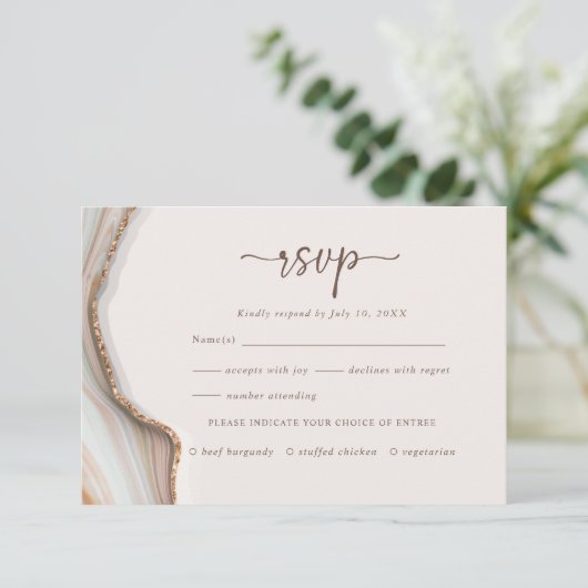 Natural Marble Agate UAWG Enclosure Card Begleitkarte (Stehend Vorderseite)