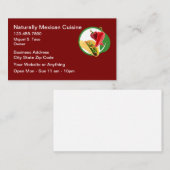 Natural Mexican Cuisine Business Cards Visitenkarte (Vorne/Hinten)