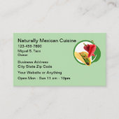 Natural Mexican Cuisine Business Cards Visitenkarte (Vorderseite)