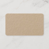 Natural Minimalistisch Kraft Business Card mit 2 N Visitenkarte (Rückseite)