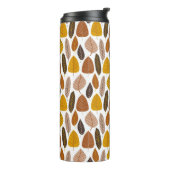 Natural neutral colors leaves seamless pattern vec thermosbecher (Nach links gedreht)