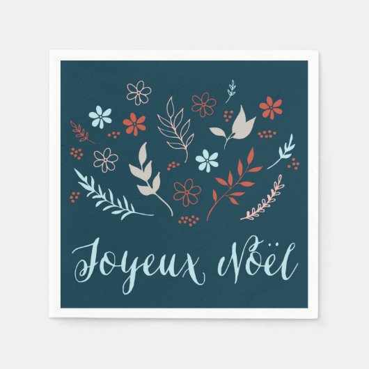 Natural Noël Weihnachtsfeiertag Serviette (Vorderseite)