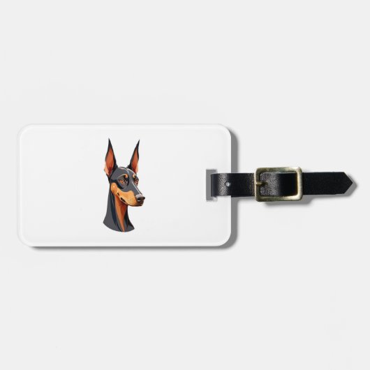 Natural Oar Doberman Gepäckanhänger (Vorderseite horizontal)