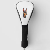 Natural Oar Doberman Golf Headcover (Vorderseite)