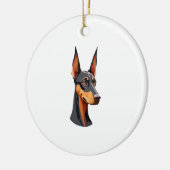 Natural Oar Doberman Keramik Ornament (Links)