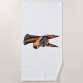 Natural Oar Doberman Strandtuch (Vorderseite)