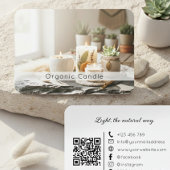 Natural Organic Handmade Candle QR Code  Visitenkarte