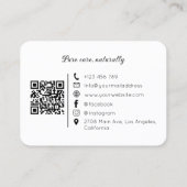 Natural Organic Soap QR Code  Visitenkarte (Rückseite)