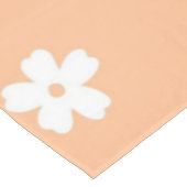 Natural Preppy Peach White Hippie Blume Muster Tischdecke (Schrägansicht)