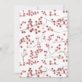 Natural Red Berry Merry Christmas Script Foto Hol Feiertagskarte (Rückseite)