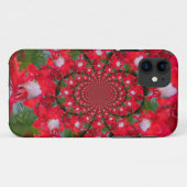 Natural Red Blume White Feather kaleidoscope art Case-Mate iPhone Hülle (Rückseite (Horizontal))