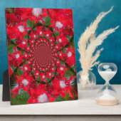 Natural Red Blume White Feather kaleidoscope art Fotoplatte (Seite)