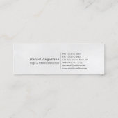 Natural Reiki Master and Yoga Mediation Instructor Mini Visitenkarte (Rückseite)