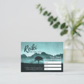 Natural Reiki Master & Yoga Instructor Ernennung Terminkarte (Stehend Vorderseite)