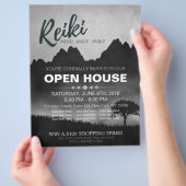 Natural Reiki Master & Yoga Lehrer Open House Flyer (Hand)