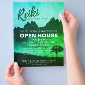 Natural Reiki Master & Yoga Lehrer Open House Flyer (Hand)