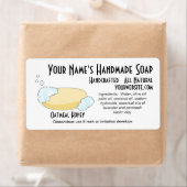 Natural Retro Soap Labels Schwarz-Weiß Vorlage (Insitu)