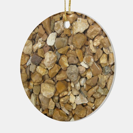 Natural River Pebbles Keramik Ornament (Links)