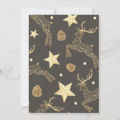 Natural Rosen Gold Holiday Weihnachts-Dinner Party Einladung (Rückseite)