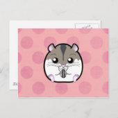 Natural Russian Zwarf Hamster Postkarte (Vorne/Hinten)