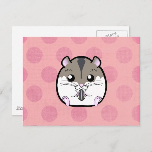 Natural Russian Zwarf Hamster Postkarte (Vorne/Hinten)