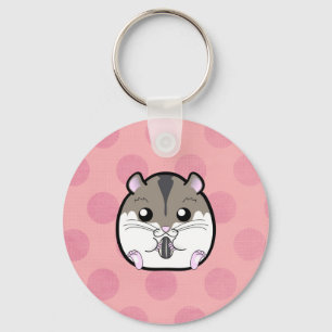Natural Russian Zwarf Hamster Schlüsselanhänger