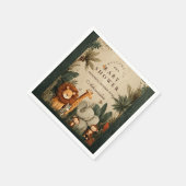 Natural Safari Leaves Baby Shower Serviette (Ecke)