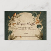 Natural Safari Leaves Diapper Raffle Begleitkarte (Vorderseite)