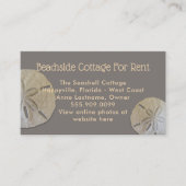 Natural Sand Dollars Custom Foto Rental Ad Visitenkarte (Vorderseite)