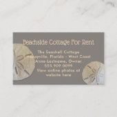 Natural Sand Dollars Custom Foto Rental Ad Visitenkarte (Vorderseite)