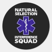 Natural Selection Interference Squad Paramedic Fun Runder Aufkleber (Vorderseite)