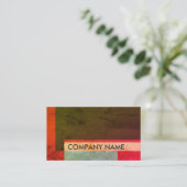 Natural Stone Black Brown Red Gray Visitenkarte (Stehend Vorderseite)