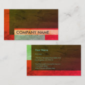 Natural Stone Black Brown Red Gray Visitenkarte (Vorne/Hinten)