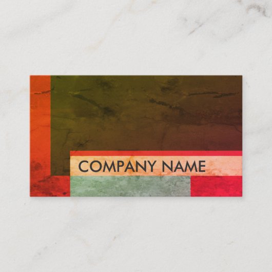 Natural Stone Black Brown Red Gray Visitenkarte (Vorderseite)